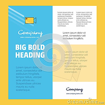 Camcoder Business Company Poster Template. with place for text and images. vector background Vector Illustration