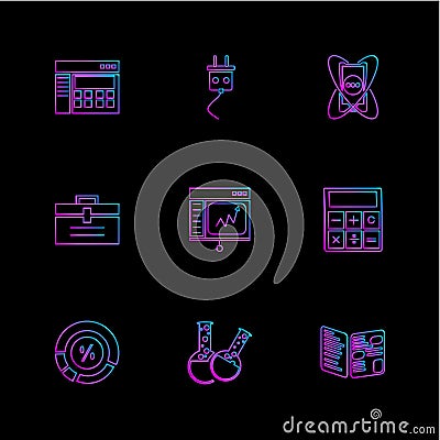 camcoder , camera , video , multimedia , computer , setting , eps icons set vector Vector Illustration