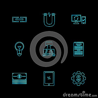 camcoder , camera , video , multimedia , computer , setting , eps icons set vector Vector Illustration