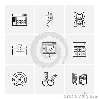 camcoder , camera , video , multimedia , computer , setting , eps icons set vector Vector Illustration