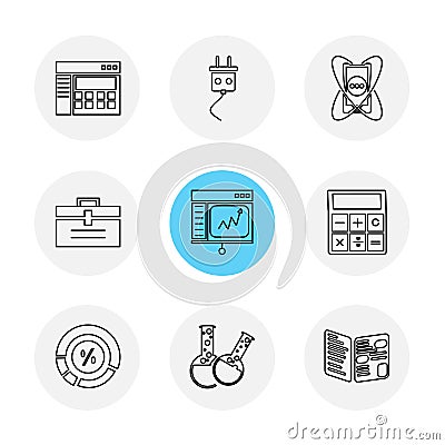 camcoder , camera , video , multimedia , computer , setting , eps icons set vector Vector Illustration