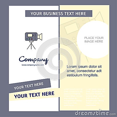 Camcoder Company Brochure Template. Vector Busienss Template Vector Illustration
