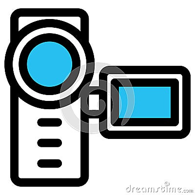 Camcorder, camera fill vector icon which can easily modify or edit Vector Illustration