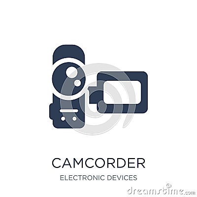 Camcorder icon. Trendy flat vector Camcorder icon on white backg Vector Illustration