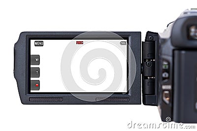 Camcorder LCD screen Stock Photo