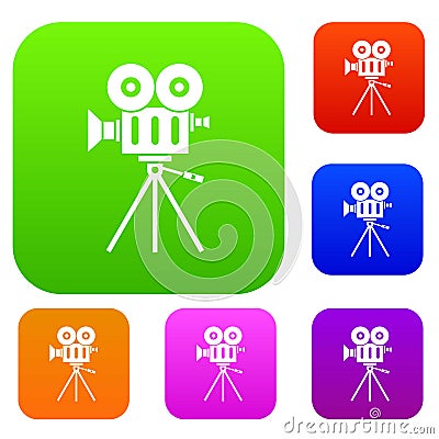 Camcorder set collection Vector Illustration