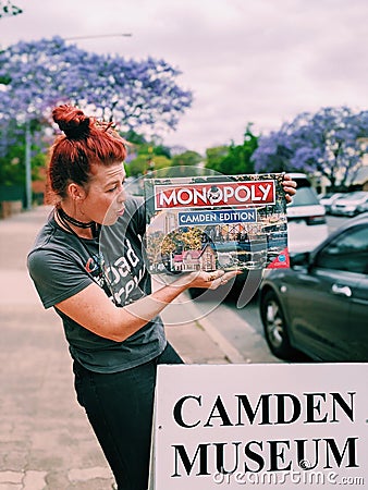 Camden Jacaranda Monopoly Edition during Jacaranda festival Editorial Stock Photo