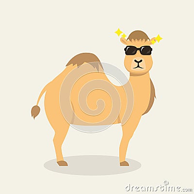 Angry looking camel mascot design Vector Illustration