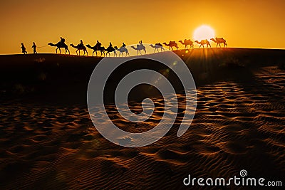 Camel Caravan Stock Photo