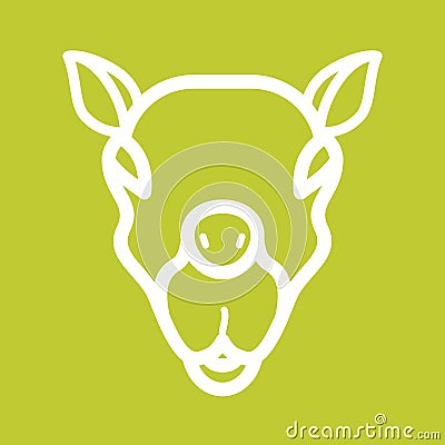 Camel Face Vector Illustration