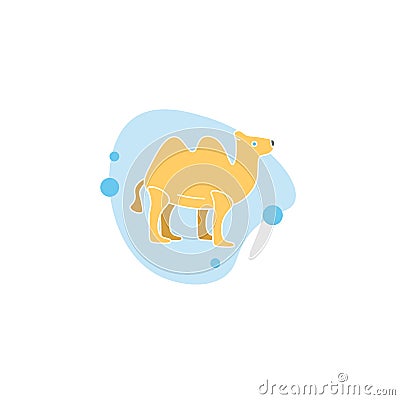 Camel flat. Camel clipart on white background Stock Photo