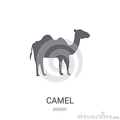 Camel icon. Trendy Camel logo concept on white background from D Vector Illustration