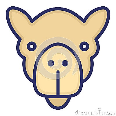 Camel Isolated Vector Icon which can be easily modified or edited as you want Stock Photo