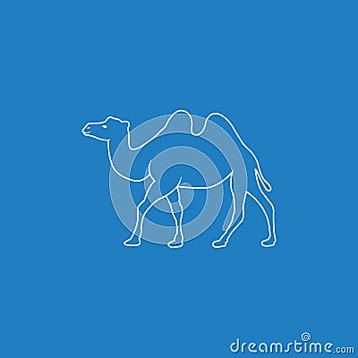 Camel Line Art silhouette vector Stock Photo
