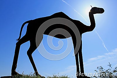 Camel sculpture, Anza Borrego Desert State Park, California Editorial Stock Photo