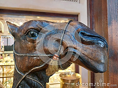 Camel sculture in Souq Dubai Stock Photo