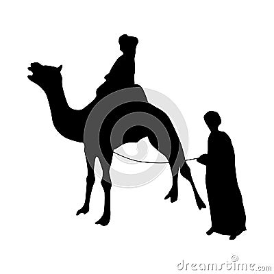 Camel silhouette black Vector Illustration