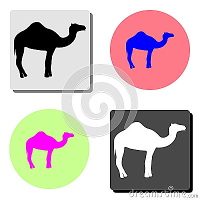 Camel. flat vector icon Vector Illustration