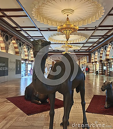 Camel statue in Dubai mall UAE Editorial Stock Photo