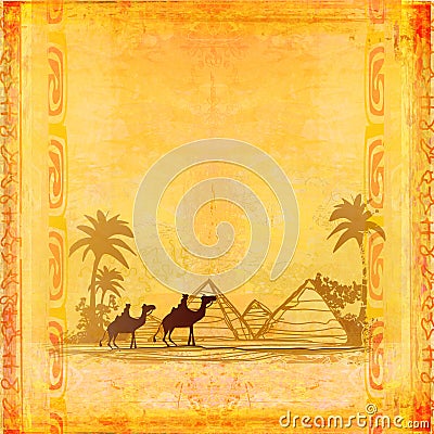 Camel train Stock Photo