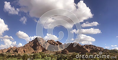 Camelback Mountain west side viewpoint, Phoenix, Stock Photo