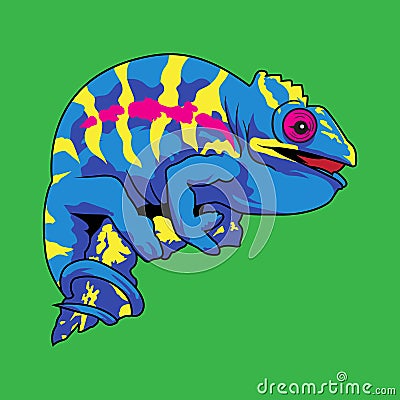 CAMELEON best illustration Stock Photo