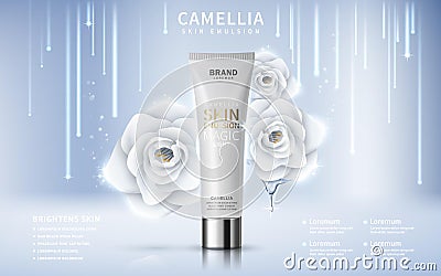 Camellia skin toner ad Cartoon Illustration