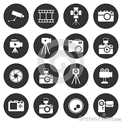 Camera, action camera,lens, photography icon vector design symbol Vector Illustration