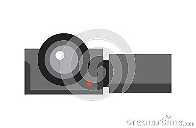 Camera cinema flat line icon Vector Illustration