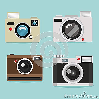 camera of collection design Vector Illustration