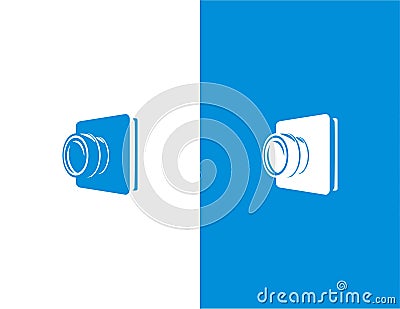 Camera combined with book for photography related logo template Vector Illustration