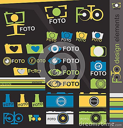 Camera design elements Vector Illustration