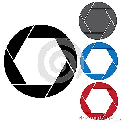 Camera diaphragm blade Vector Illustration