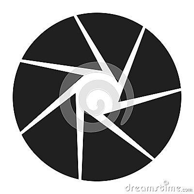 Camera Diaphragm Blade Vector Illustration