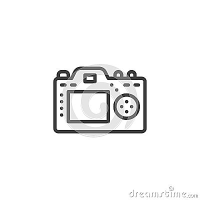 Camera display line icon Vector Illustration