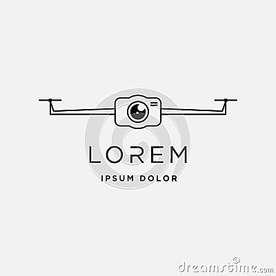 Camera Drone Logo Template Vector Design Icon Vector Illustration