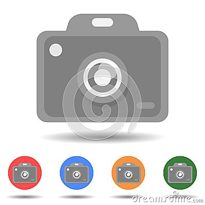 Camera DSLR icon vector logo isolated on background Vector Illustration