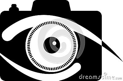 Camera eye logo Vector Illustration