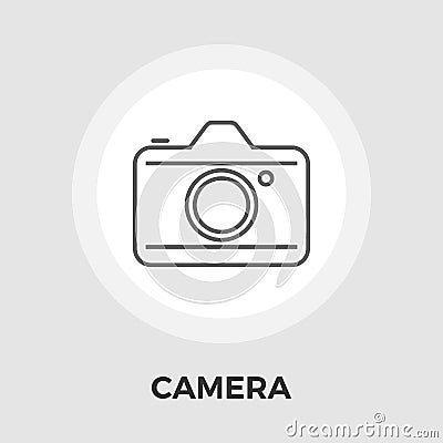 Camera Flat Icon Vector Illustration