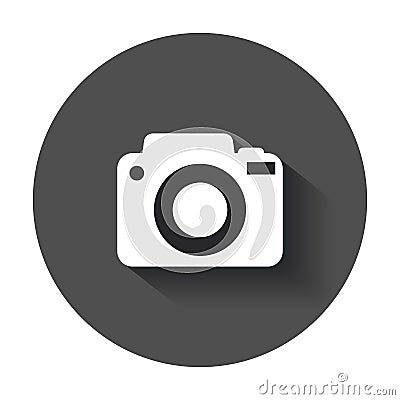 Camera flat vector icon. Vector Illustration