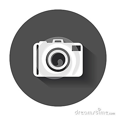 Camera flat vector icon. Vector Illustration