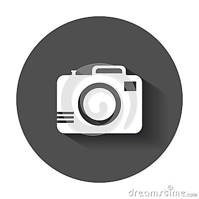 Camera flat vector icon. Vector Illustration