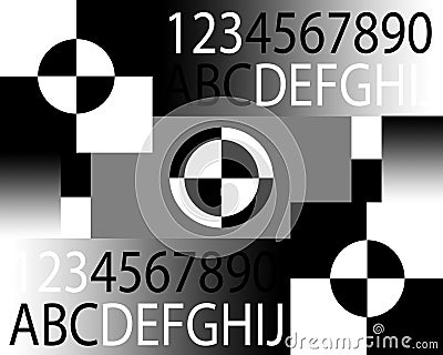 Camera focus chart Stock Photo