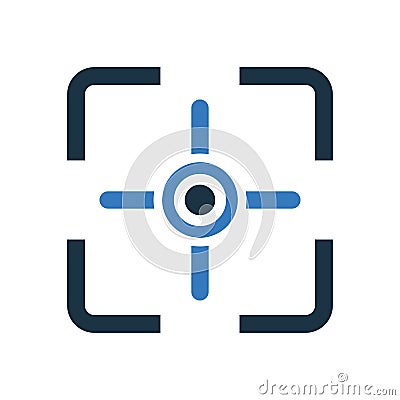 Camera focus point icon design Stock Photo