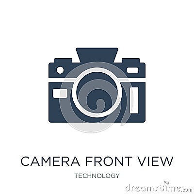 camera front view icon in trendy design style. camera front view icon isolated on white background. camera front view vector icon Vector Illustration