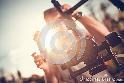 Camera Gimbal DSLR Video Stock Photo