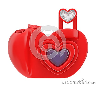 Camera heart icon Stock Photo