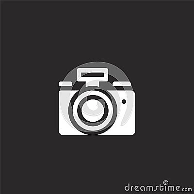 camera icon. Filled camera icon for website design and mobile, app development. camera icon from filled news collection isolated Vector Illustration