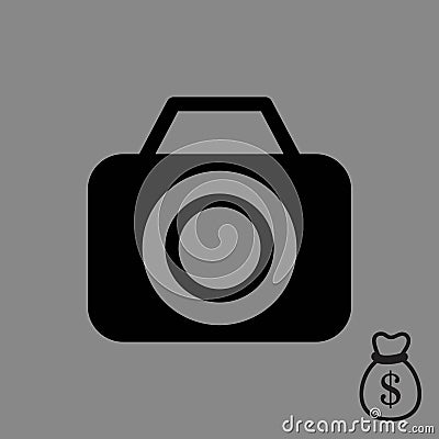 Camera icon stock vector illustration flat design Vector Illustration