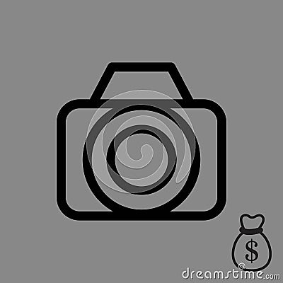 Camera icon stock vector illustration flat design Vector Illustration